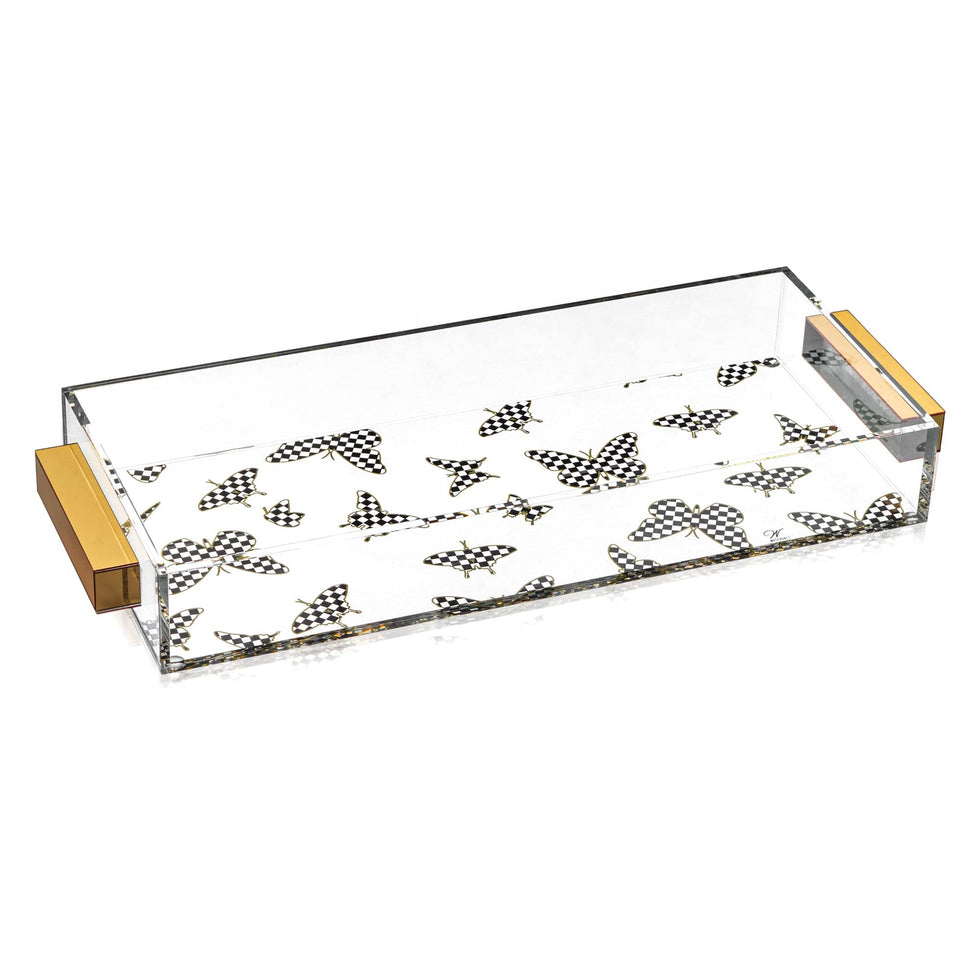ONYX BUTTERFLY TOWEL TRAY