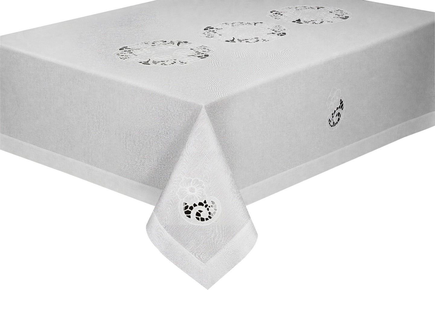 RK MEDALLION EMBROIDERY TABLECLOTH