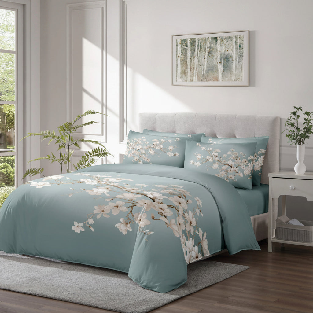 MASTERTEX ENCHANTED TEAL DUVET SET 8PCS