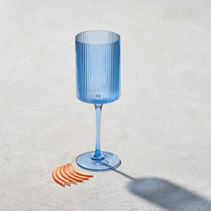 VIKKO - MALIBU, RIBBED WINE GLASS 11 OZ