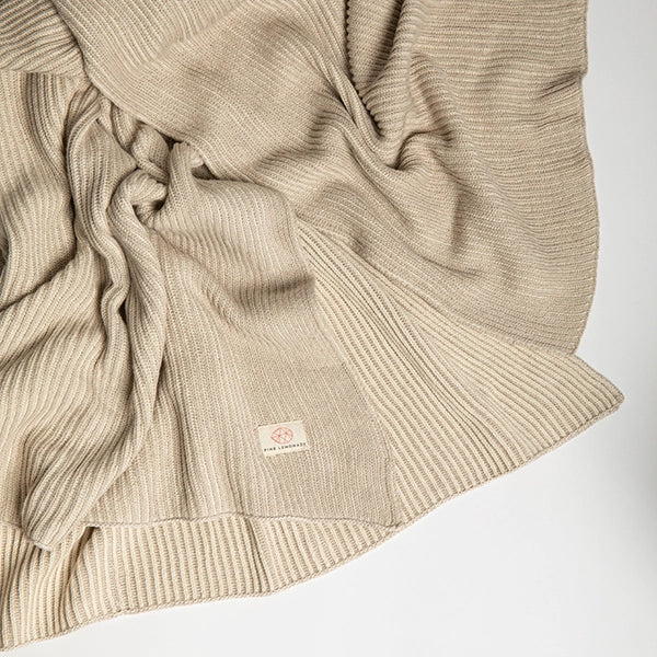 RIBBED ORGANIC COTTON THROW BLAKET