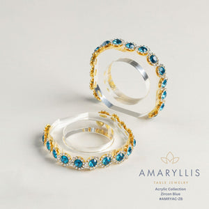 AMARYLLIS ACRYLIC NAPKIN RINGS