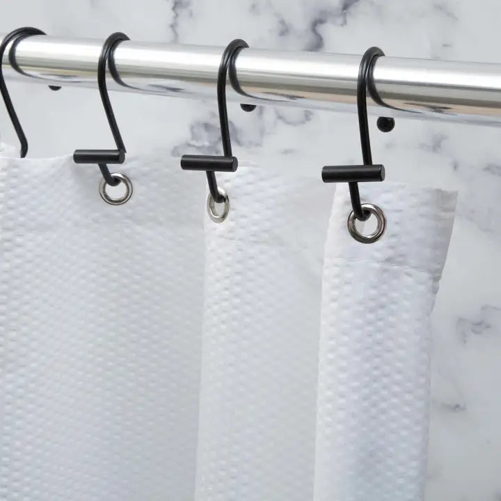 HALDEN SHOWER CURTAIN HOOK - S/12 - BLACK