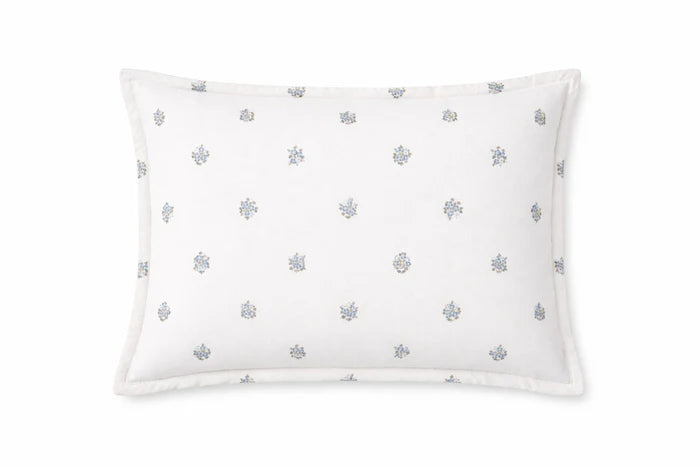 DH FEUILLE BLUER LINEN SET OF 4PC