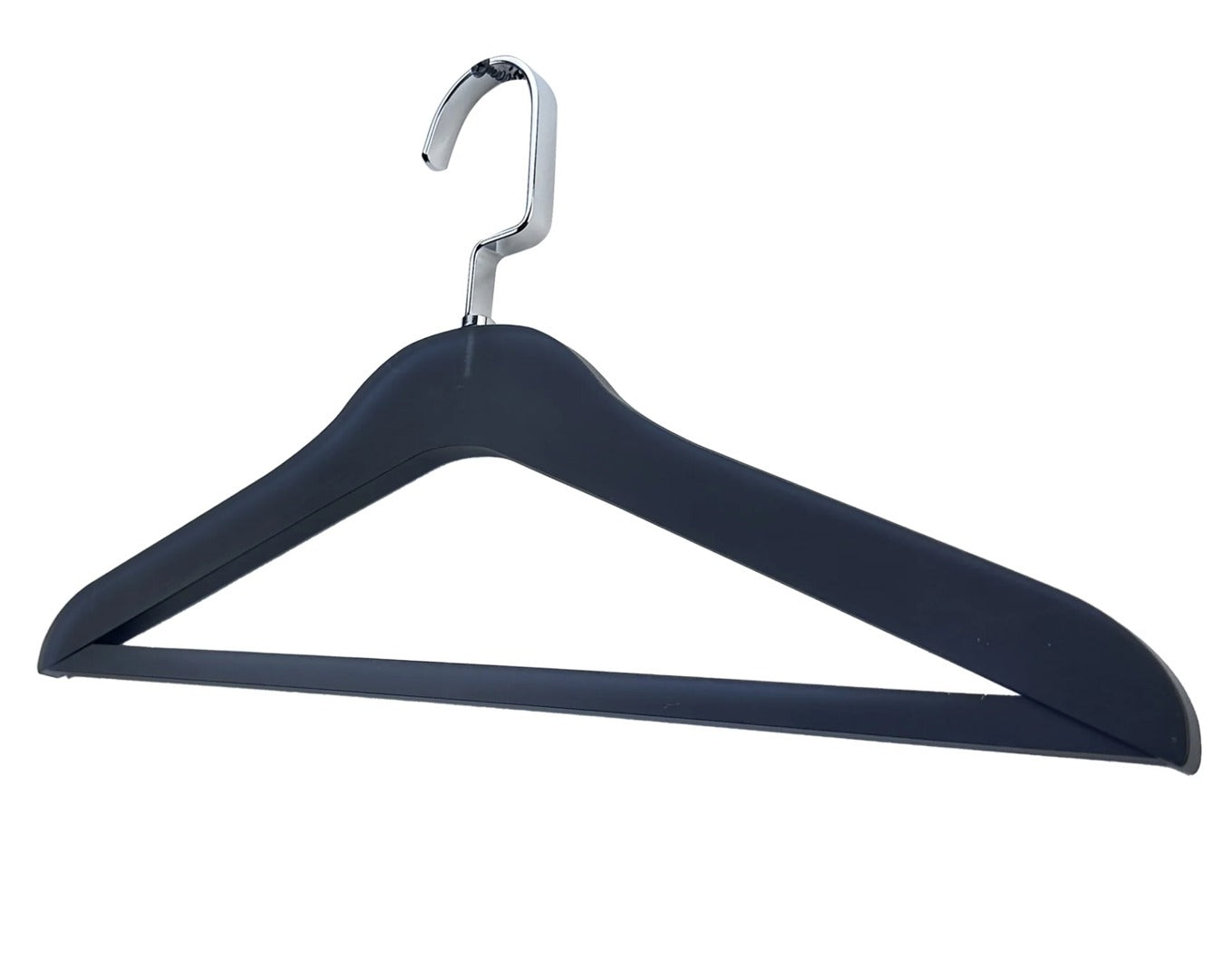 BLACK FROSTED ACRYLIC HANGER SILVER HOOK W/ BAR