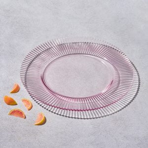 FOREST RIBBED GLASS CHARGER