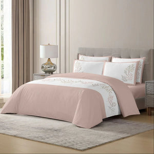BETTER BED COLLECTION BOTANICAL COLOR BLOCK DUVET SET 8PCS