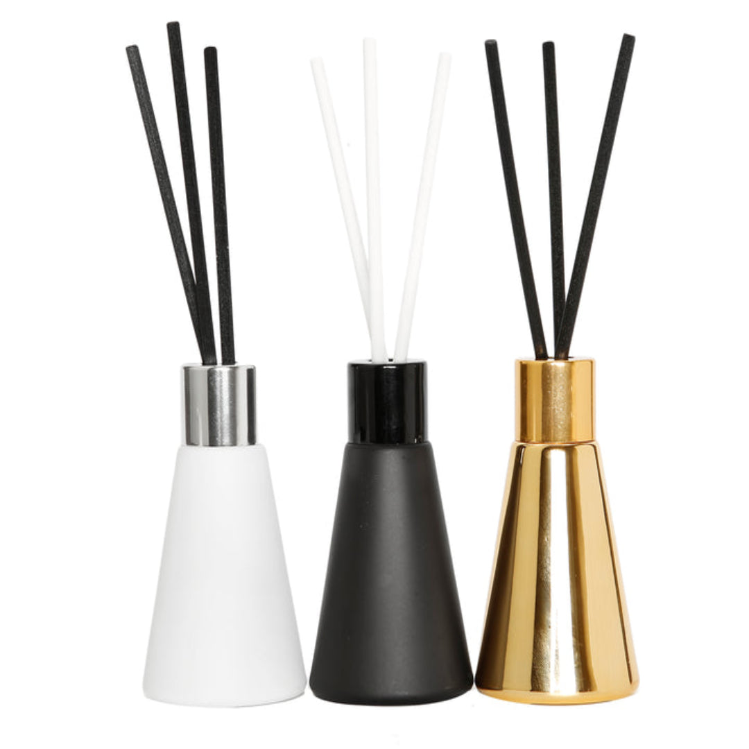 DIFFUSER SET OF 3- WHITE/ MATTE BLACK/ GOLD