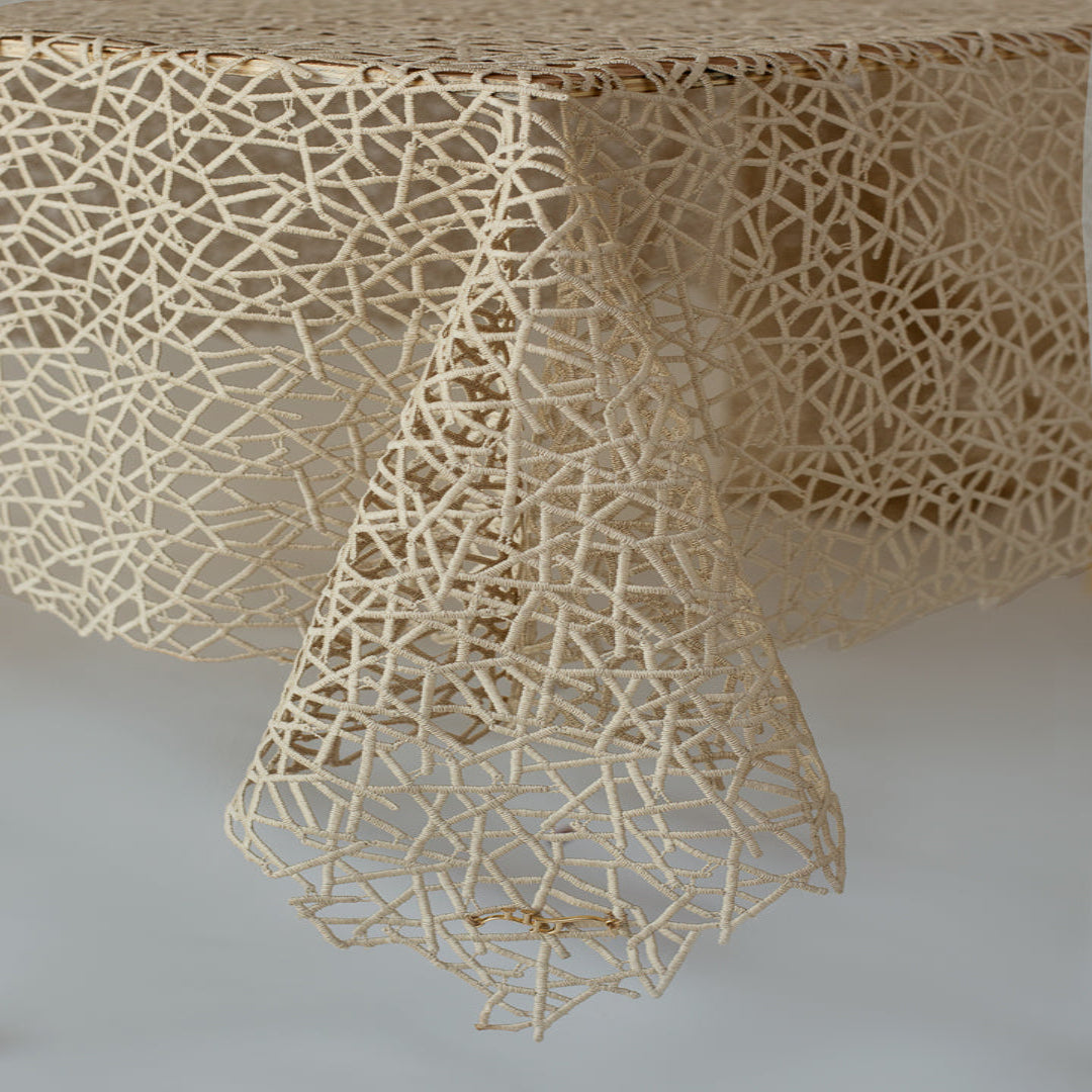 EBONY BEIGE TABLECLOTH
