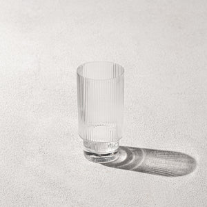 MALIBU RIBBED HIGHBALL GLASS CLEAR 6 PK