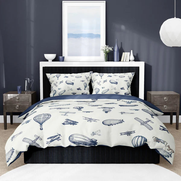 AURA & BELLE SOARING HIGH DUVET SET 4PC
