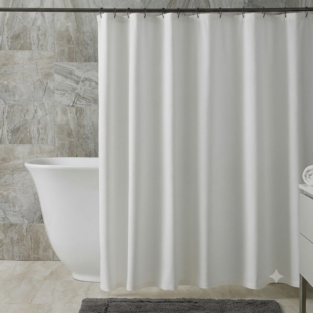 MATOUK DIAMOND PIQUE SHOWER CURTAIN