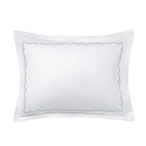 DH SCALLOP HOTEL LINEN SET BLUE 4PC