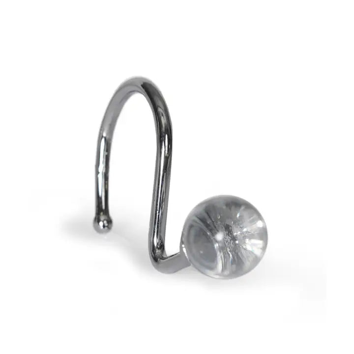 LUMINOUS SHOWER HOOK - S/12 - CLEAR BALL