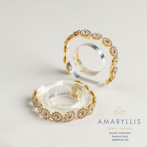 AMARYLLIS ACRYLIC NAPKIN RINGS