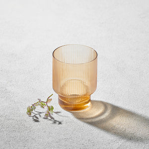 MALIBU RIBBED ROCKS GLASS 11 OZ 6PK