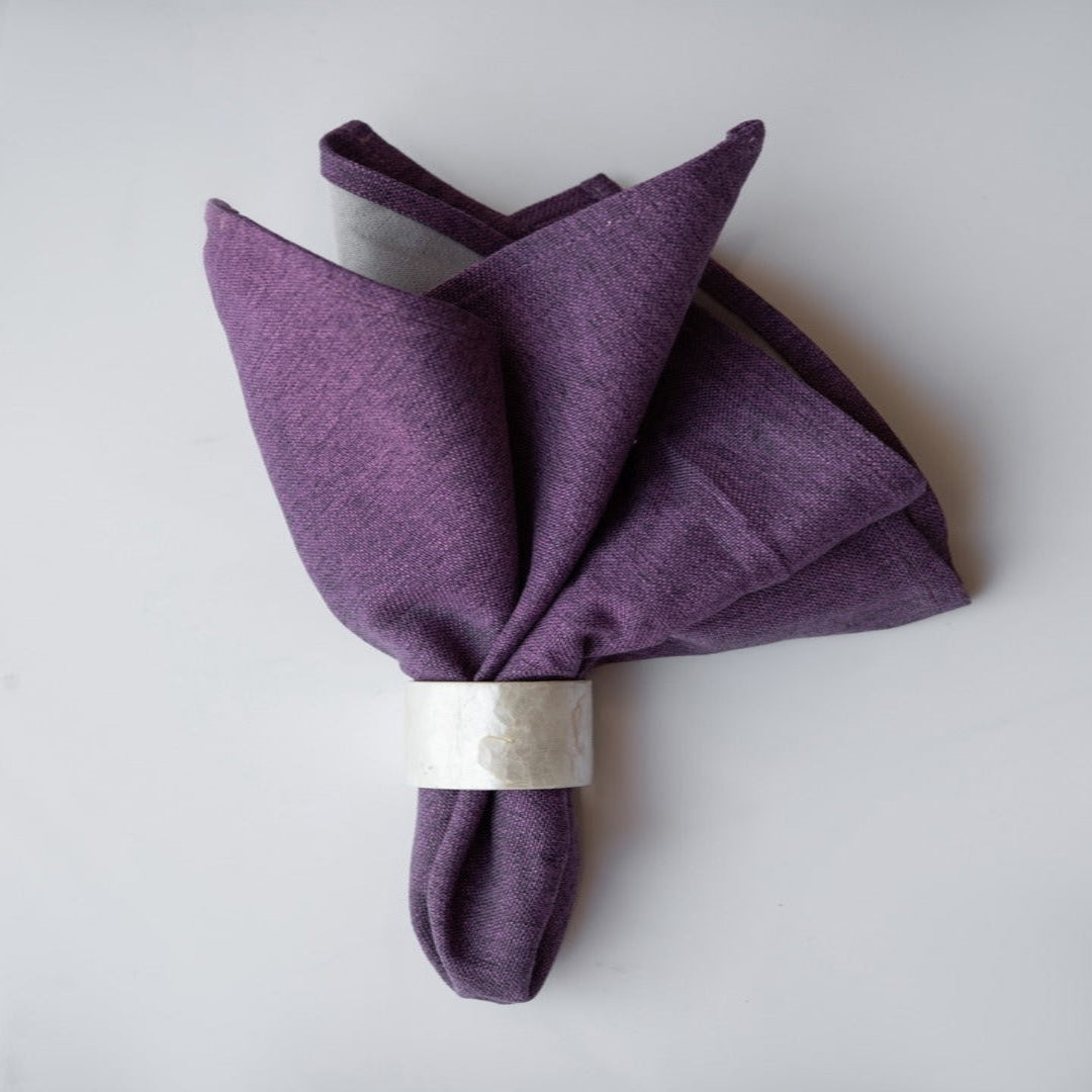 LINEN DINNER NAPKINS 20"- PURPLE SET