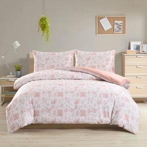 AURA HOME PETITE BELLE TOILE SAFRA DUVET - TAUPE 4 PC