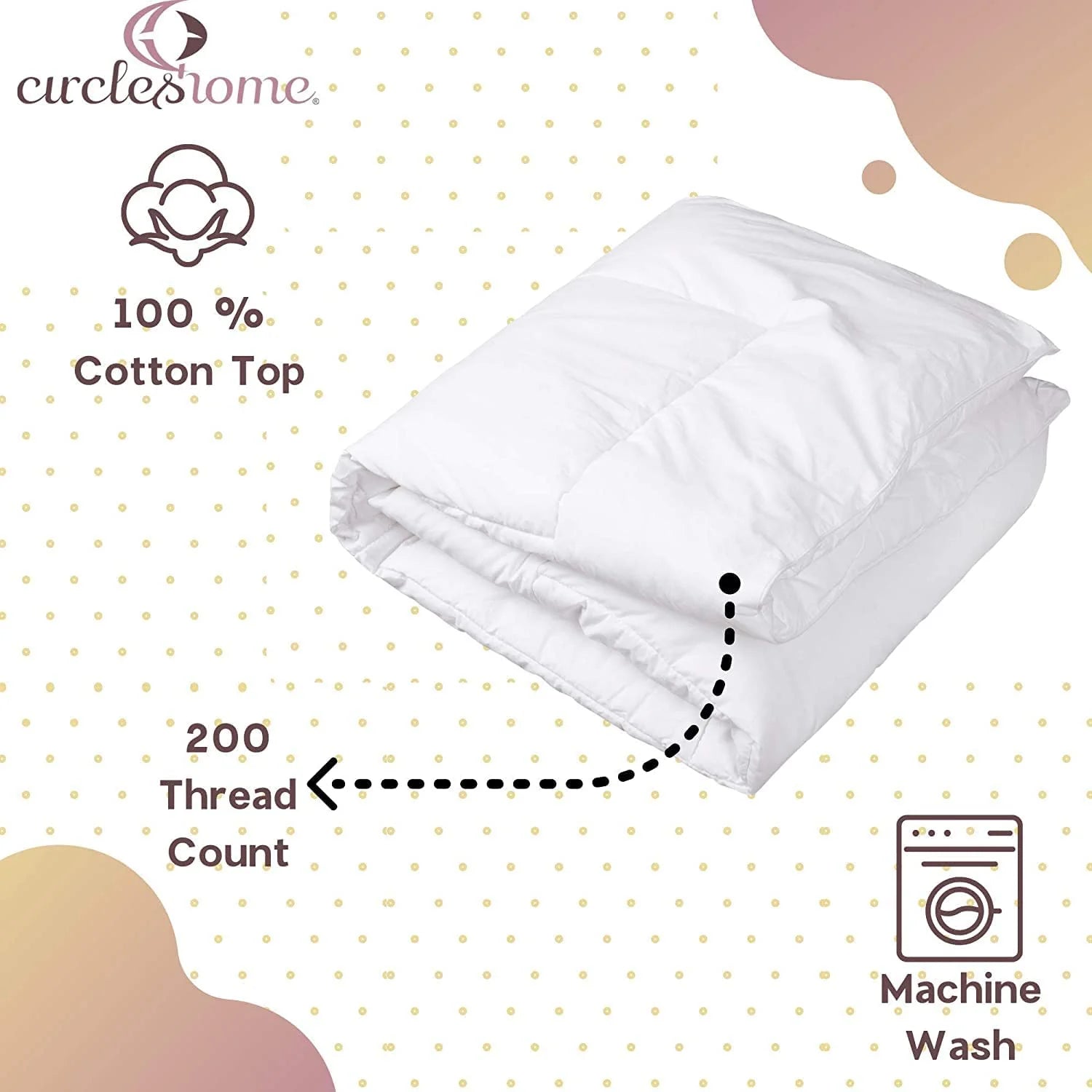 MASTERTEX CIRCLE HOMES COTTON COMFORT TWIN