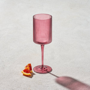 VIKKO - MALIBU, RIBBED WINE GLASS 11 OZ