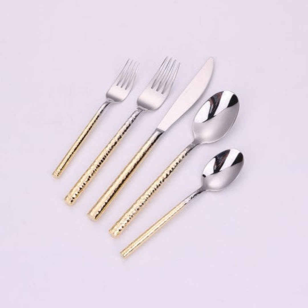 PEXO FLATWARE 20 PC SET SLVR/GLD