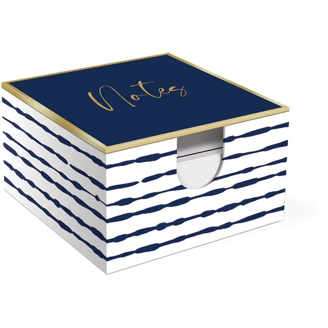 DESK MEMO BOX W/ PEN - LINES