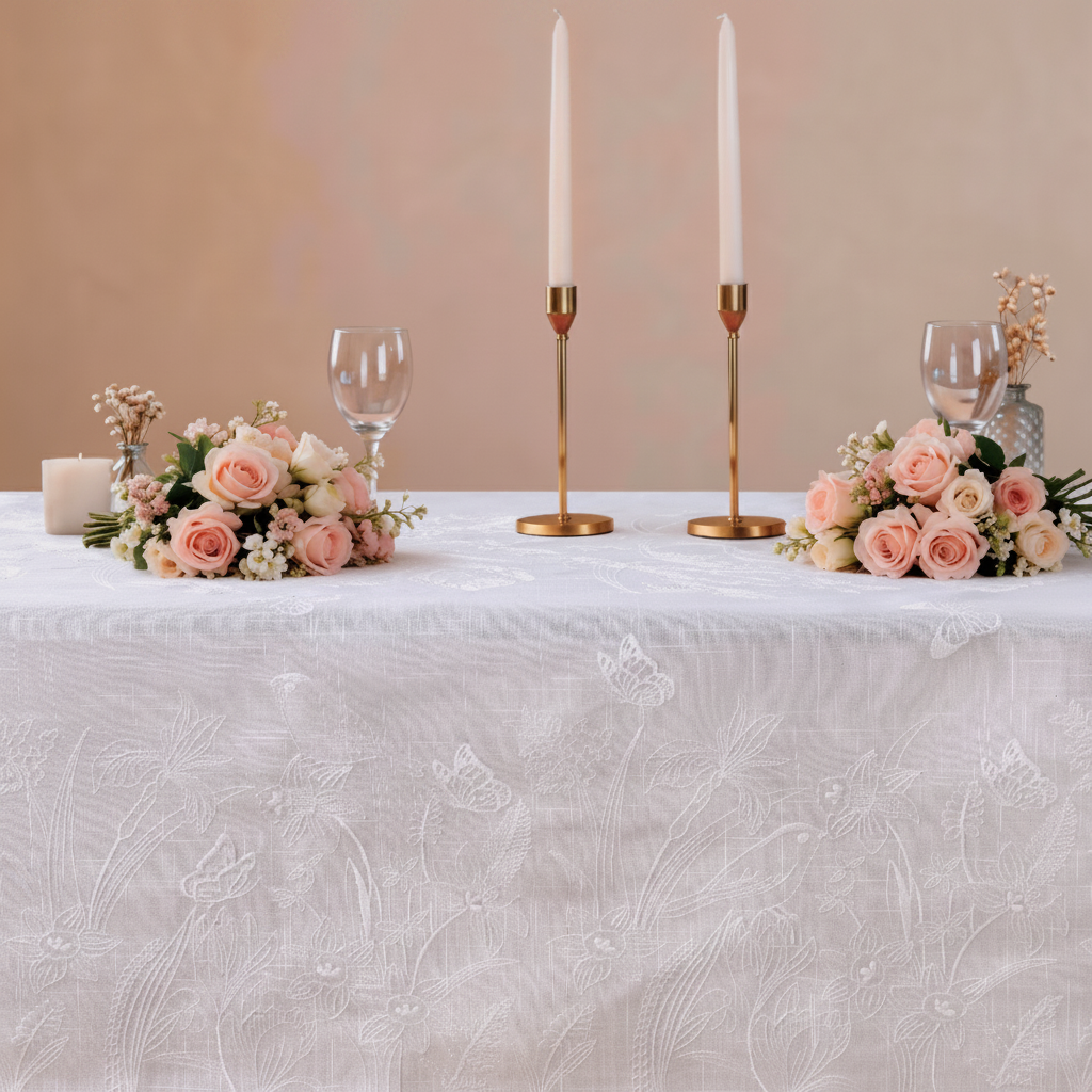 PARLUX GARDEN WHITE TABLECLOTH